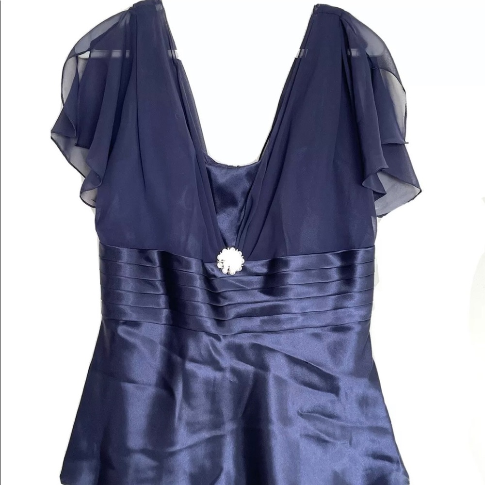 Narianna Full-Length Navy Blue Formal Dress